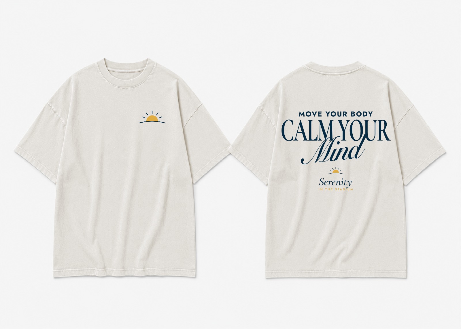 Serenity in the Stadium 2026 tee — front and back